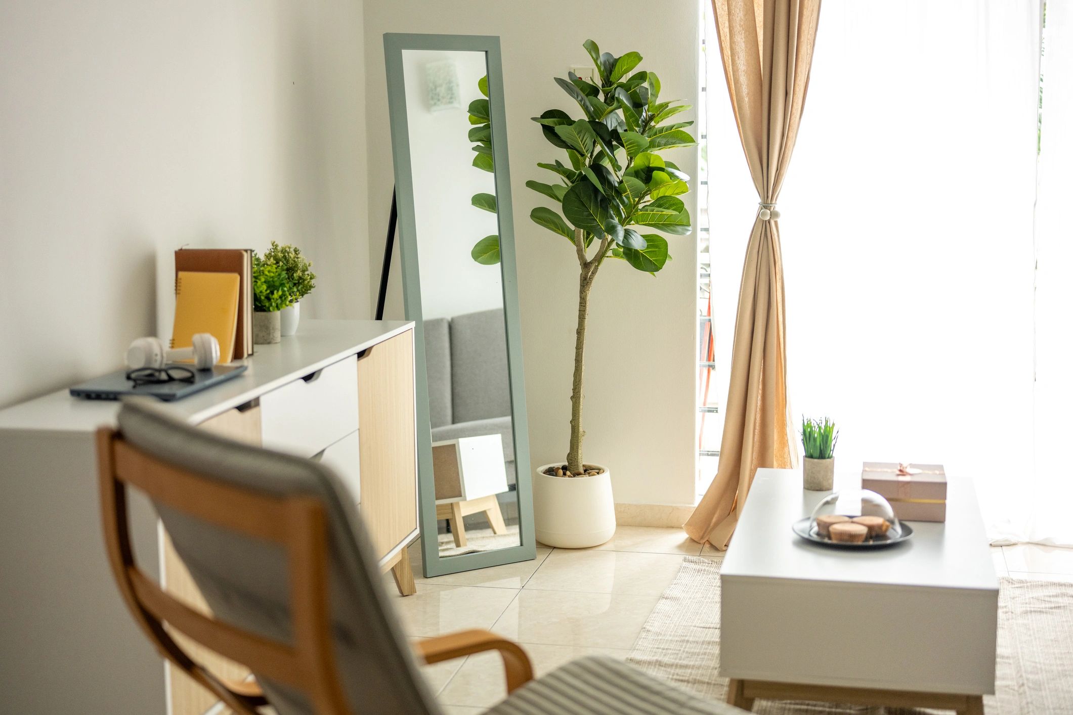 Neutral styled living room used as supporting image for reader quote